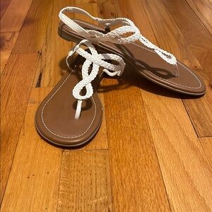 Women's Braided White Sandals